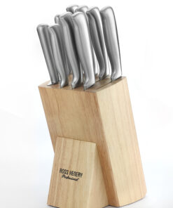 Eclipse Chef's 9 Piece Knife Set In Oak Wooden Block