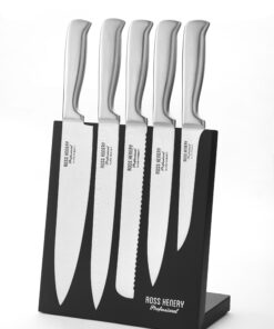 Eclipse Chef's 5 Piece Knife Set With Black Magnetic Board
