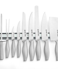 Japanese Style Chef's 9 Piece Knife Set With Magnetic Bar